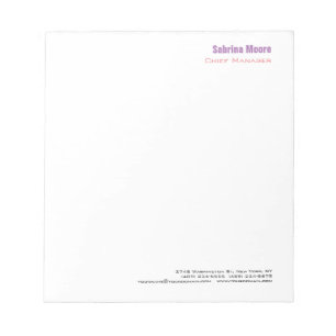 Modern Minimalist Plain Professional Notepad