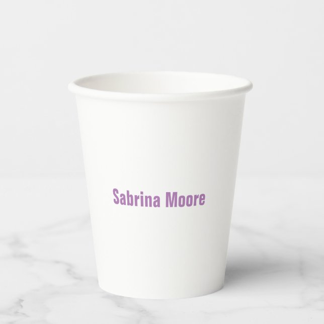 Modern Minimalist Plain Professional Paper Cups (Front)