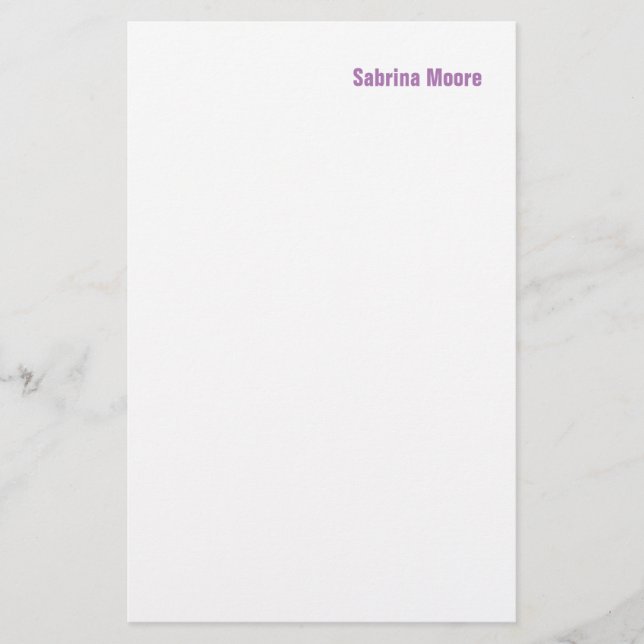 Modern Minimalist Plain Professional Stationery (Front)