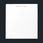 Modern Minimalist Plain Simple Black White Notepad<br><div class="desc">Stylish Elegant Modern Minimalist Design</div>