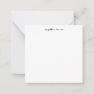 Modern Minimalist Plain Simple Blue White Card