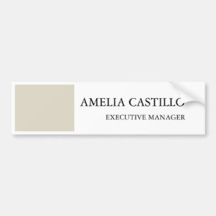 Modern Minimalist Plain Simple  Bumper Sticker