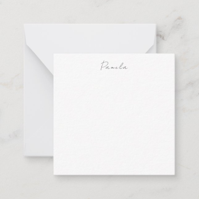 Modern Minimalist Plain Simple Cute Own Name Card (Front)
