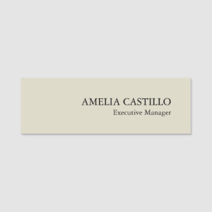 Modern Minimalist Plain Simple  Name Tag