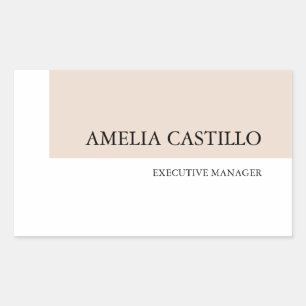 Modern Minimalist Plain Simple  Rectangular Sticker