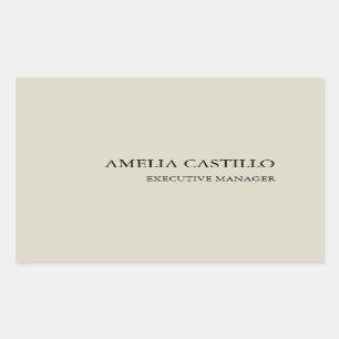 Modern Minimalist Plain Simple  Rectangular Sticker