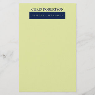 Modern Minimalist Plain Stationery