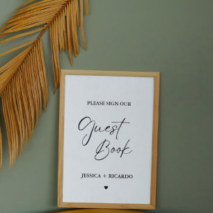 Modern Minimalist Please Sign Our Guest Book Sign 