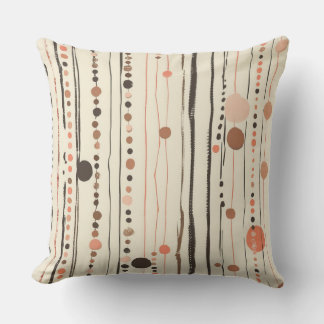 Modern Minimalist Polka Line Cushion – 16"x16" Out