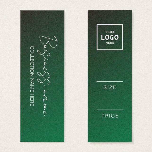Modern Minimalist Price Hang Tag Card (Front & Back)