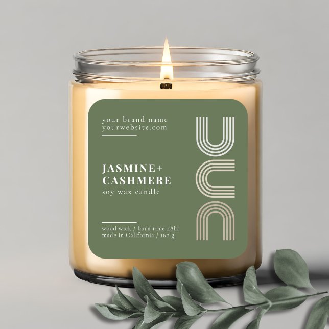 Modern minimalist product packaging candle label (Creator Uploaded)