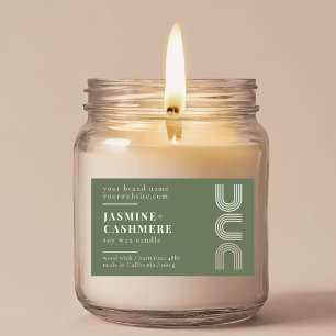 Modern minimalist product packaging candle label