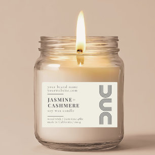 Modern minimalist product packaging candle label