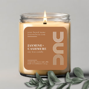 Modern minimalist product packaging candle label