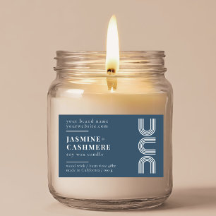 Modern minimalist product packaging candle label