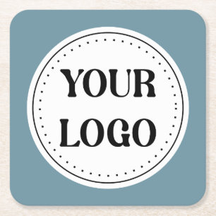 Modern Minimalist Professional Black  Square Paper Coaster