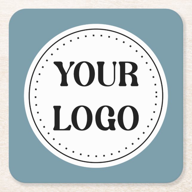 Modern Minimalist Professional Black  Square Paper Coaster (Front)