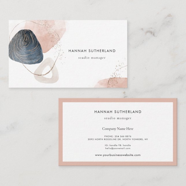 Modern Minimalist Professional  Business Card (Front/Back)