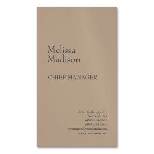 Modern Minimalist Professional Chic Magnetic Business Card