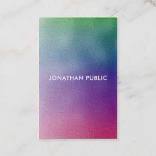 Modern Minimalist Professional Colourful Template Business Card