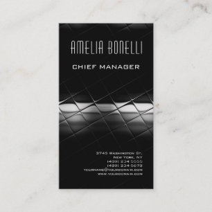 Modern Minimalist Professional Dark Grey Futurist Business Card
