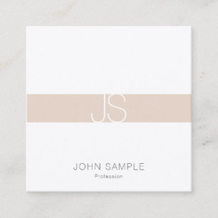 Modern Minimalist Professional Elegant Monogram Square Business Card