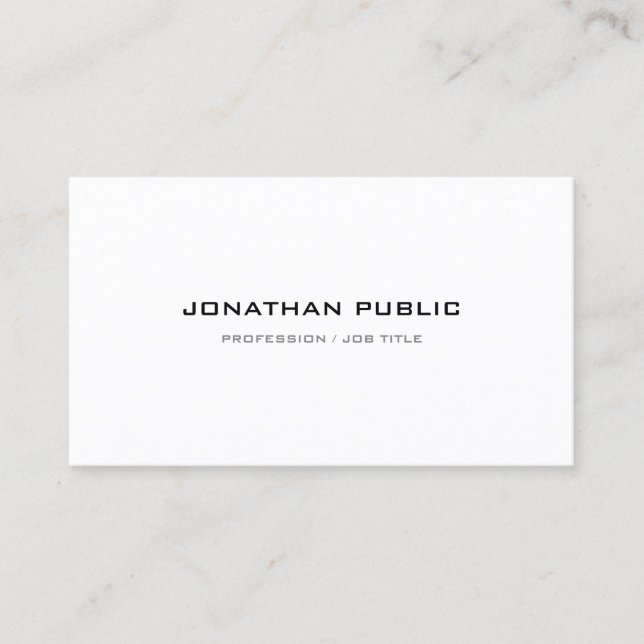 Modern Minimalist Professional Elegant Template Business Card (Front)
