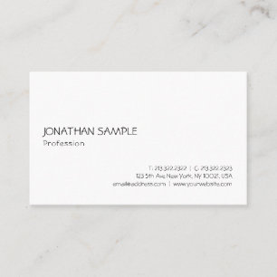 Modern Minimalist Professional Elegant Template Business Card