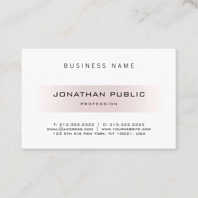 Modern Minimalist Professional Elegant Template Business Card (Front)
