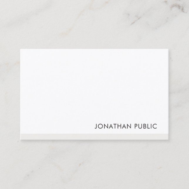Modern Minimalist Professional Elegant Template Business Card (Front)
