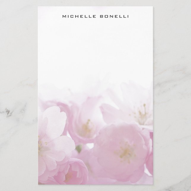 Modern Minimalist Professional Flower Design Stationery (Front)