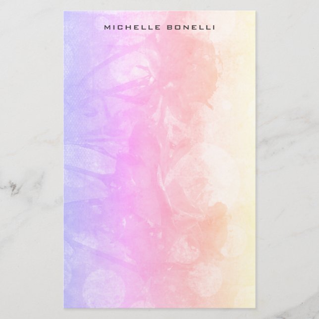 Modern Minimalist Professional Flowers Stationery (Front)
