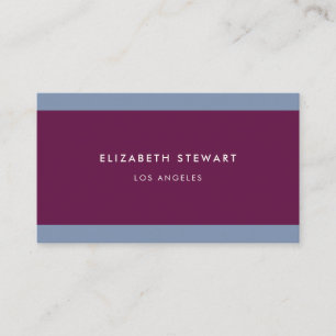 Modern Minimalist Professional Fuchsia and Blue Business Card