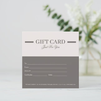 Modern Minimalist Professional Gift Certificates