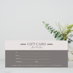 Modern Minimalist Professional Gift Certificates