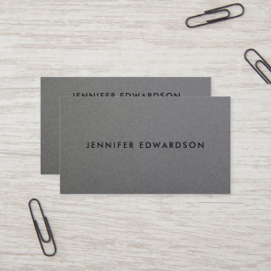 Modern minimalist professional grey metal business card