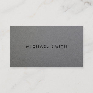 Modern minimalist professional grey metal style business card