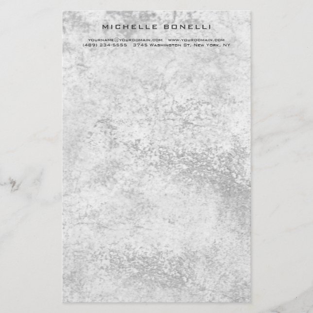 Modern Minimalist Professional Grey Wall Design Stationery (Front)
