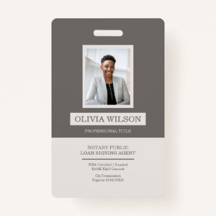 Modern Minimalist Professional ID  ID Badge