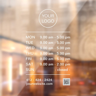Modern Minimalist Professional Logo Opening Times
