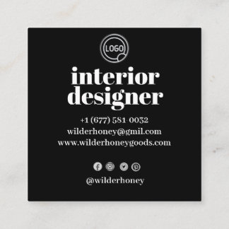 Modern minimalist professional logo square busines business card