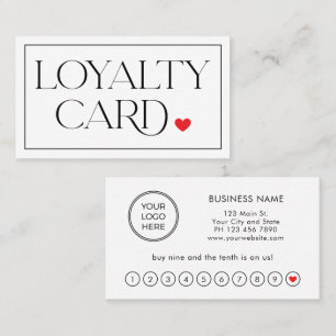 Modern Minimalist Professional Loyalty Card