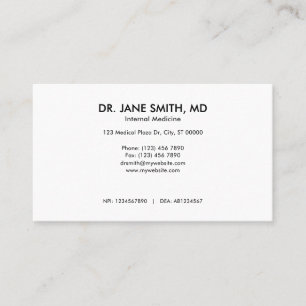 Modern Minimalist Professional Medical Doctor Business Card