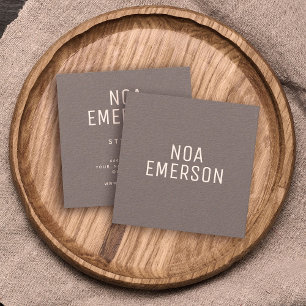 Modern Minimalist Professional Navy Blue Gold Square Business Card