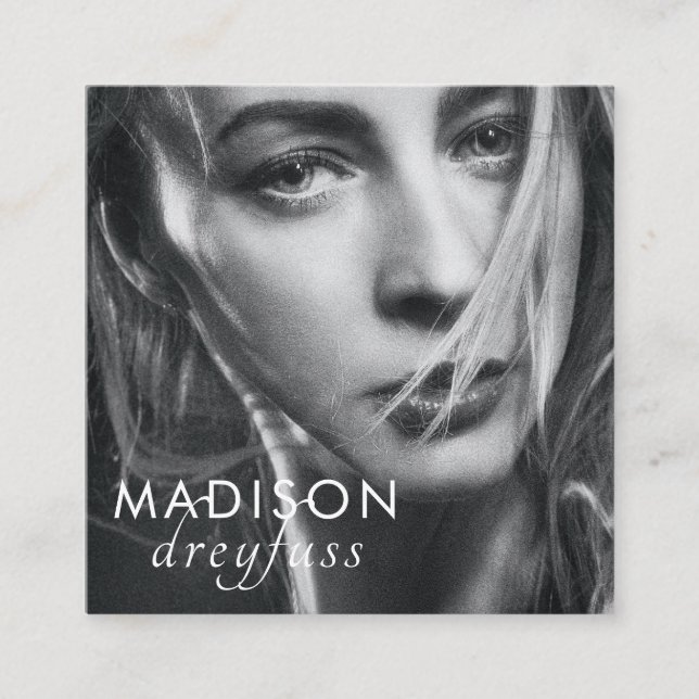 Modern Minimalist Professional Photo Business Card (Front)