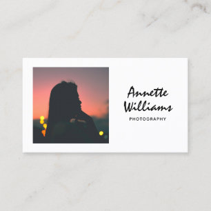 Modern Minimalist Professional Photographer  Business Card