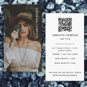 Modern Minimalist Professional Photography Photo Business Card