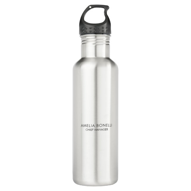 Modern Minimalist Professional Plain Simple 710 Ml Water Bottle (Front)