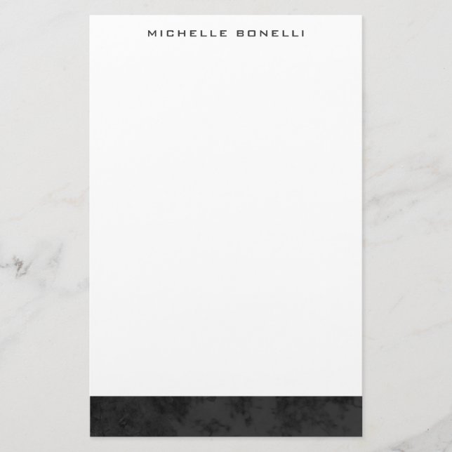 Modern Minimalist Professional Plain Simple Unique Stationery (Front)