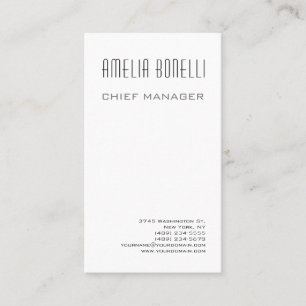 Modern Minimalist Professional Plain Standard Size Business Card